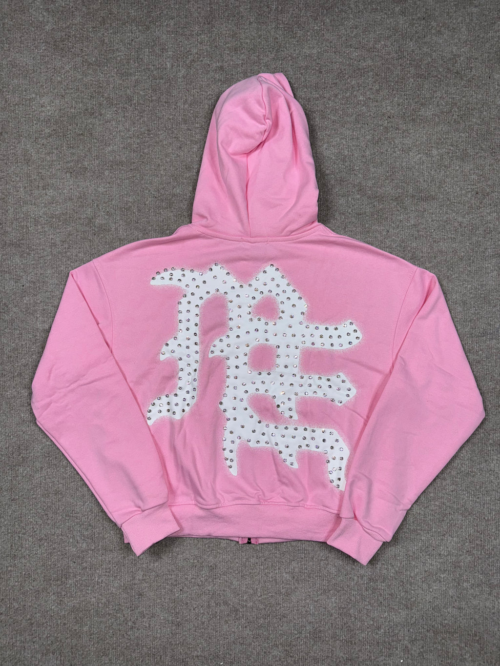 Pink ‘End’ Rhinestone hoodie