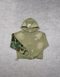 RoughPlay🩹Camo Sleeve Hoodie (GREEN)