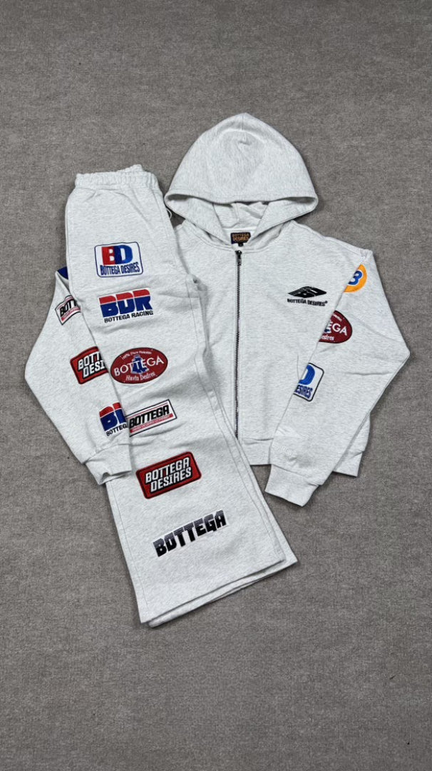 Bottega Desires 'Patches' Grey Sweatsuit