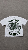Saint vanity T shirt (white/green)