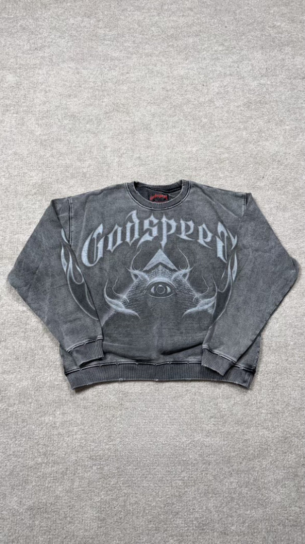 Godspeed two tone grey long sleeve