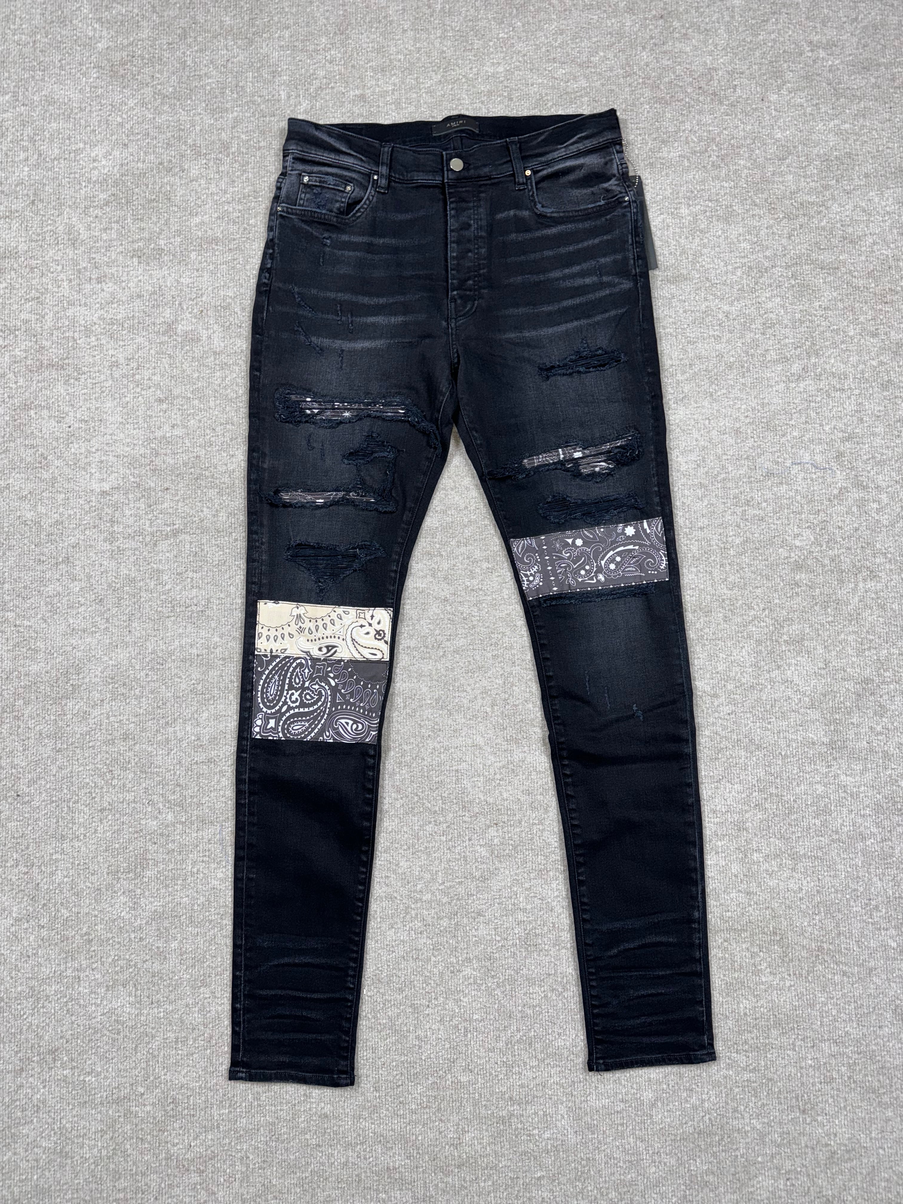 Amiri Jeans Black (Grey/Beige) patches