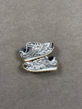 Bottega Veneta 'Orbit' White & Silver Sneakers