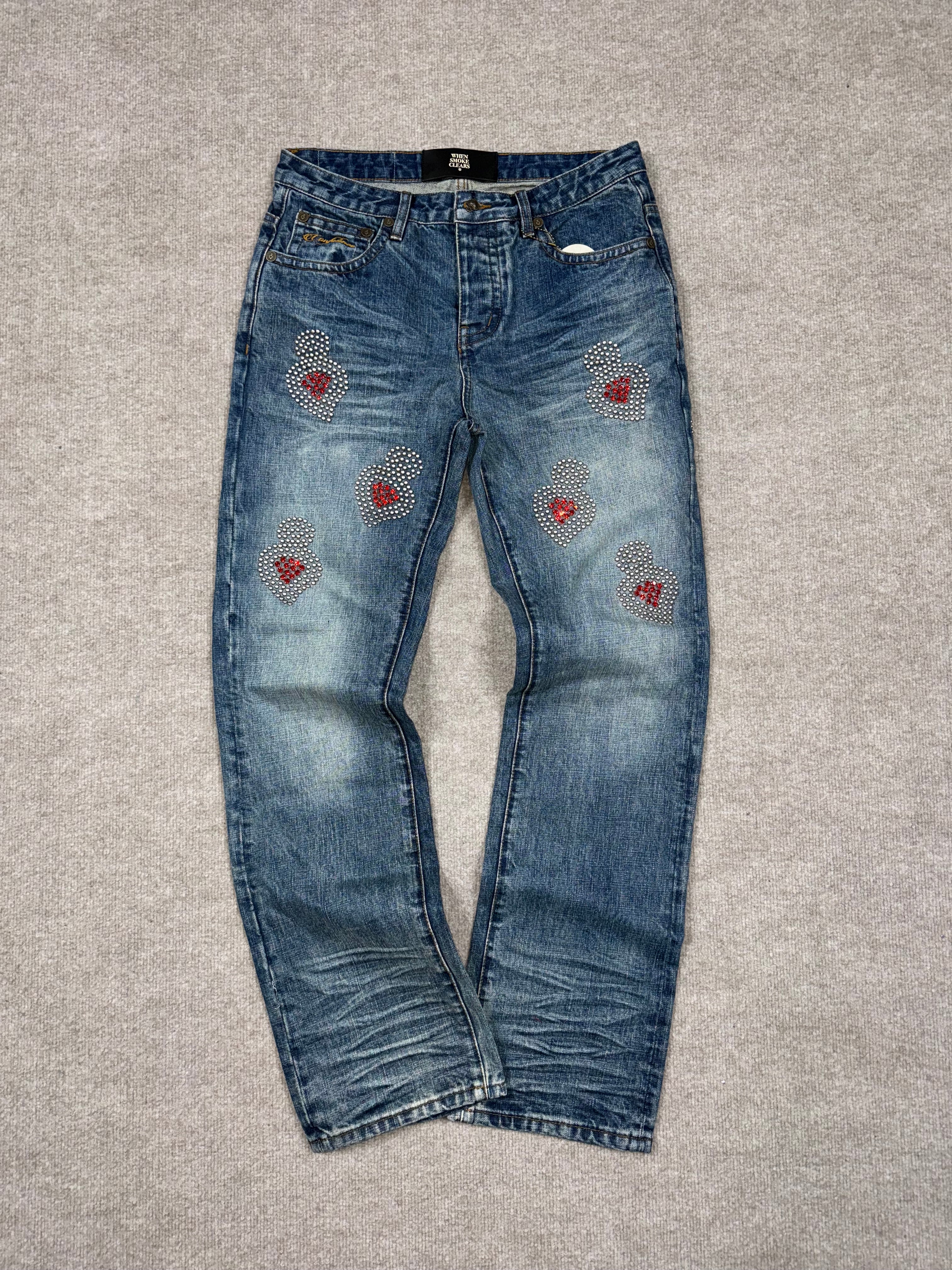 When Smoke Clears Jeans Indigo Med/ Steel Black