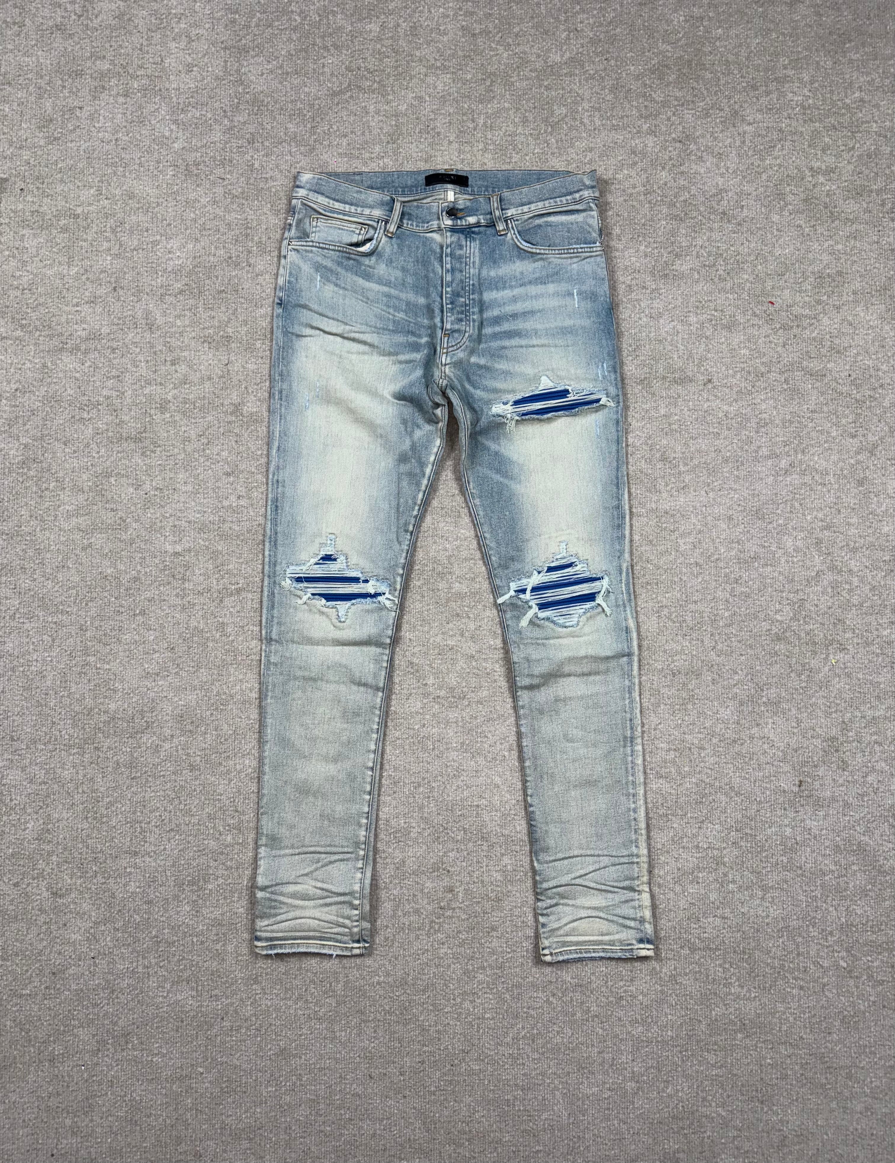 Amiri Jeans Blue Patches