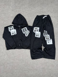Fraternal Desires 'WATTBA' Black Zip Up Sweatsuit