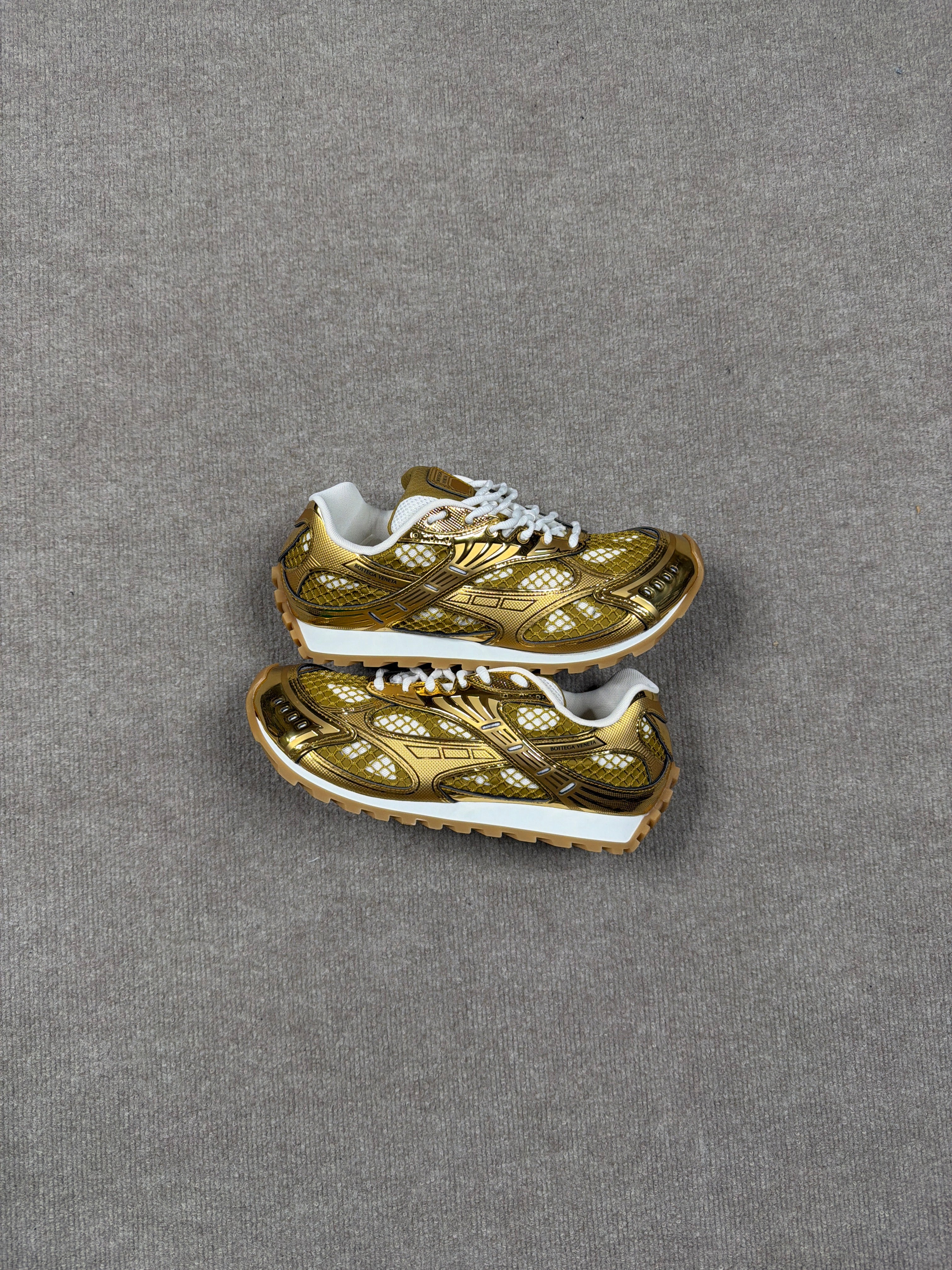 Bottega Veneta 'Orbit' Gold Sneakers