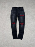 Amiri Jeans Black mx1 (red patches)