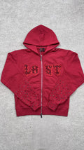 Lost intricacy Crimson Patch Zip Up