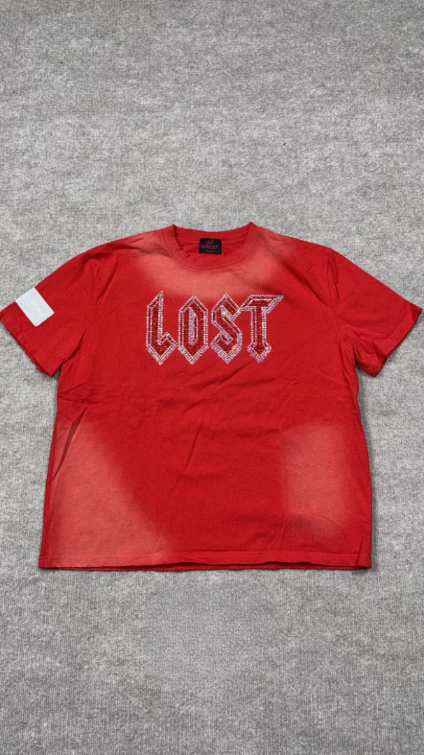 Lost intricacy Red rhinestone t shirt
