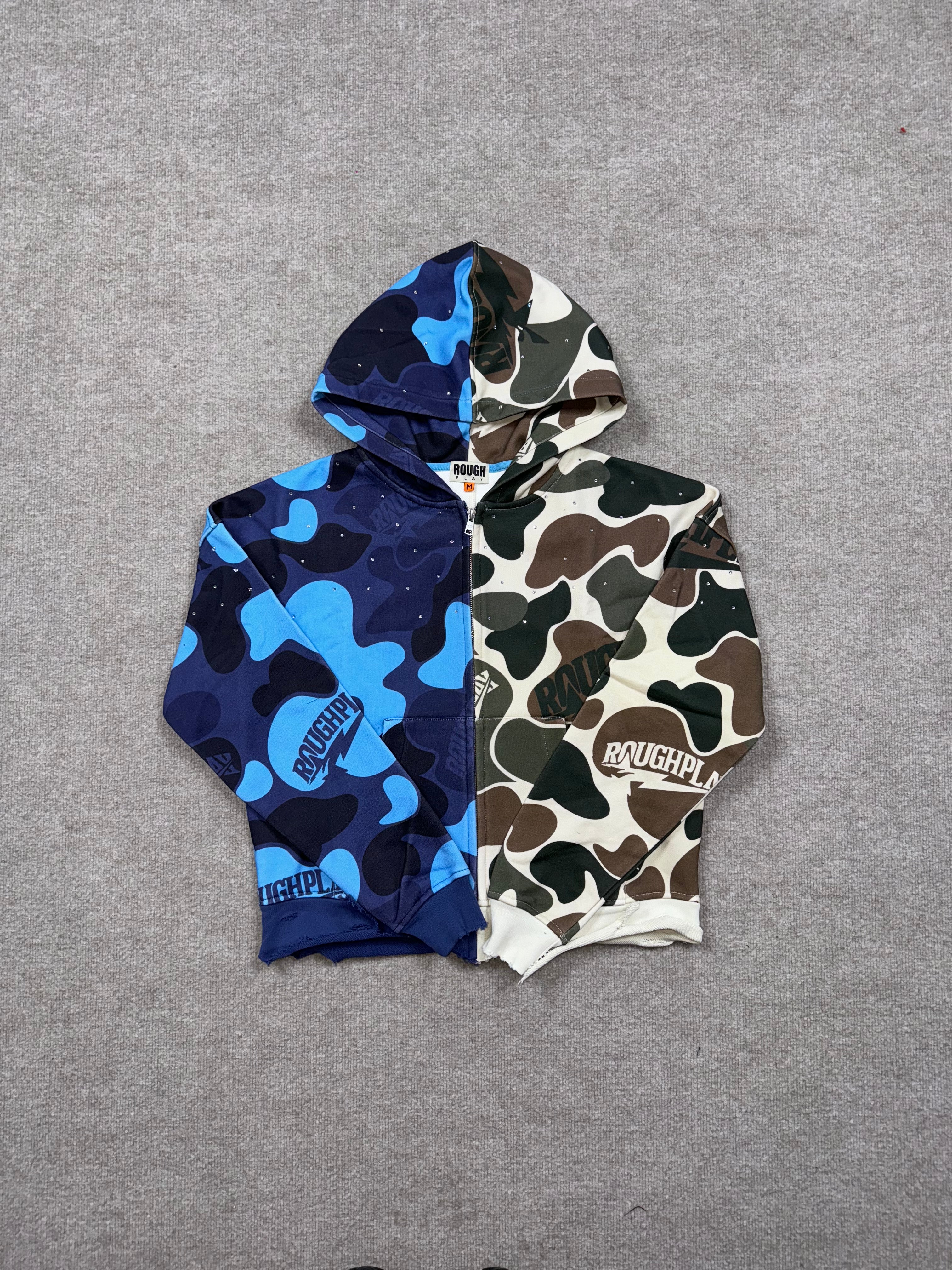 RoughPlay Camo Hoodie (BLUE X GRN)