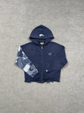 RoughPlay🩹Camo Sleeve Hoodie (blue)
