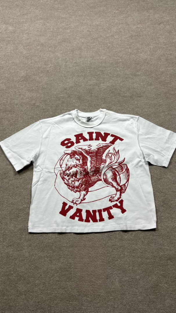 Saint vanity White/burgundy Logo T shirt