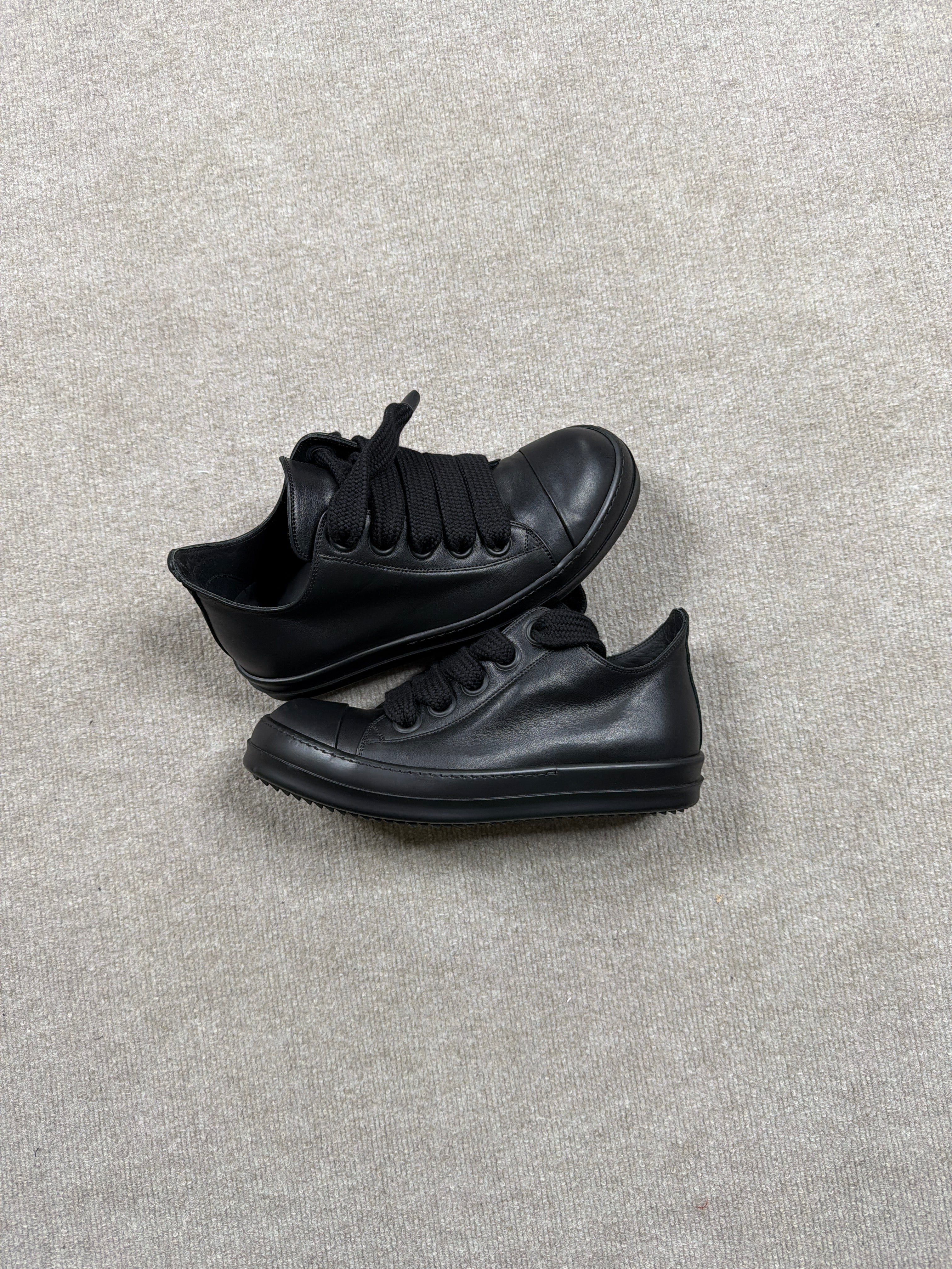 Rick Owens Low Top Black on Black