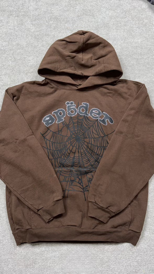 Sp5der Brown hoodie