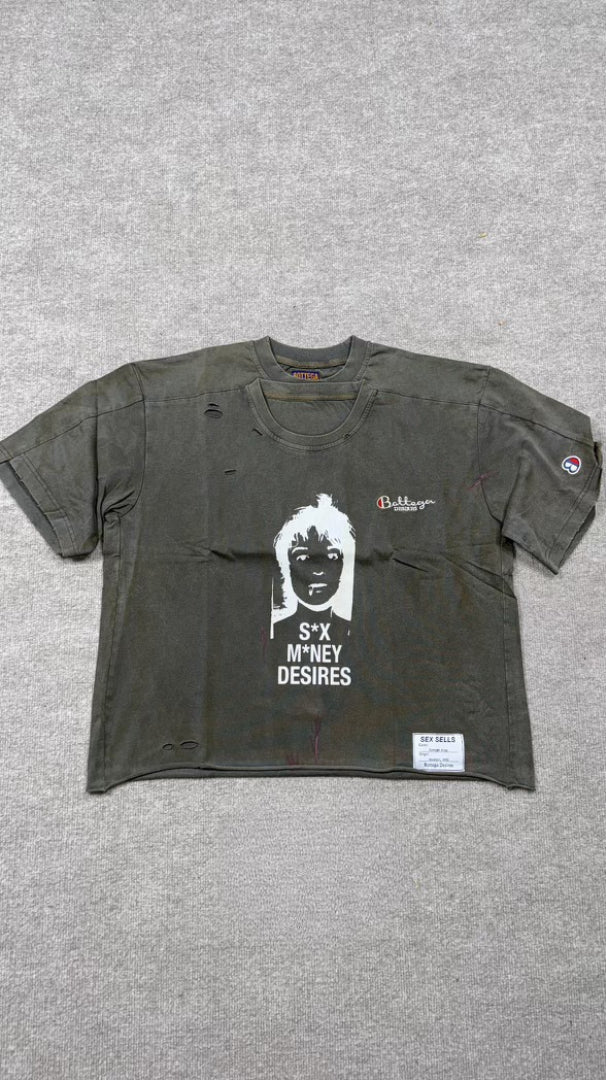 Bottega desires t shirt double neck