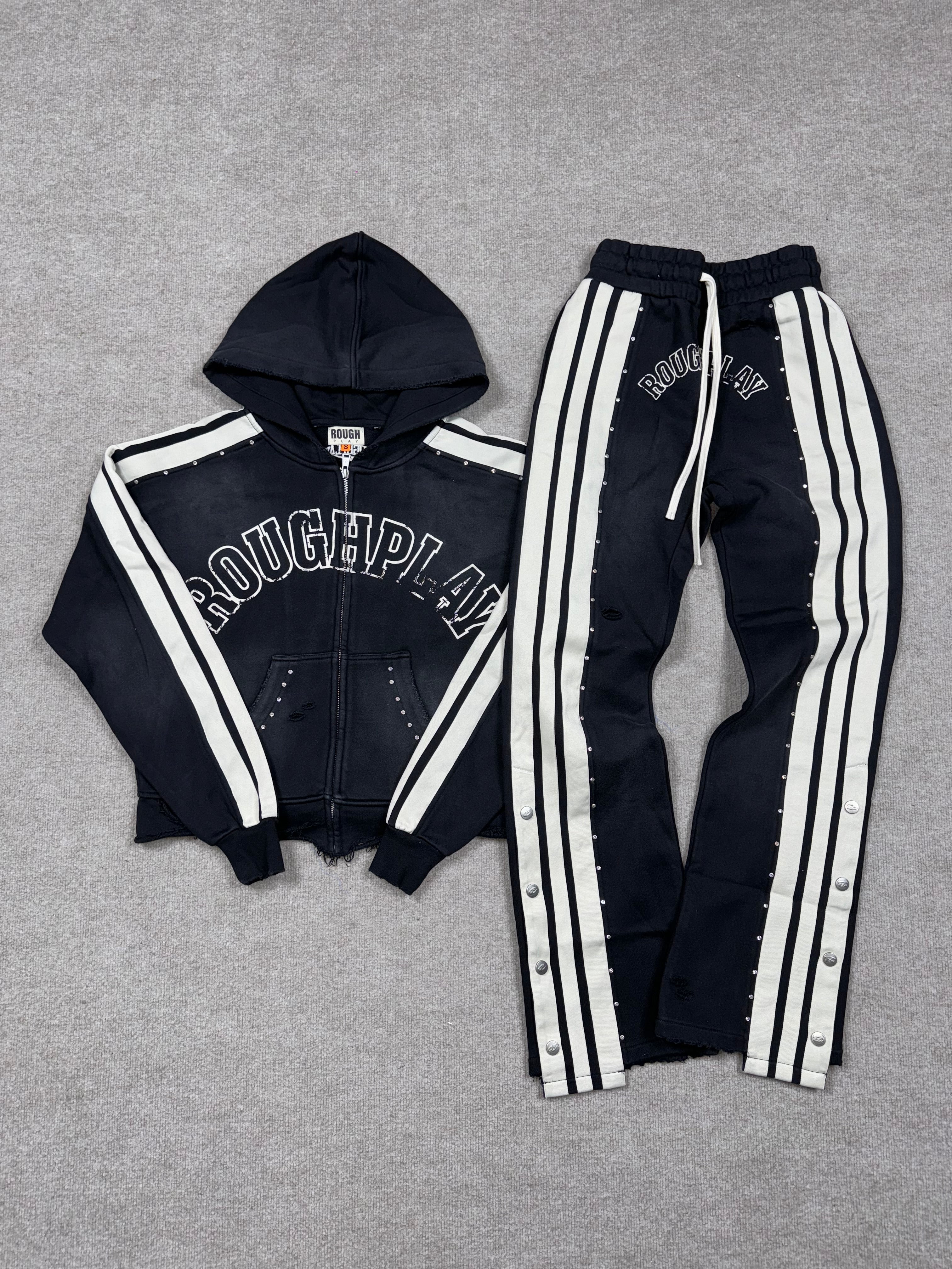 RoughPlay Stripe Sweatsuit (Black)