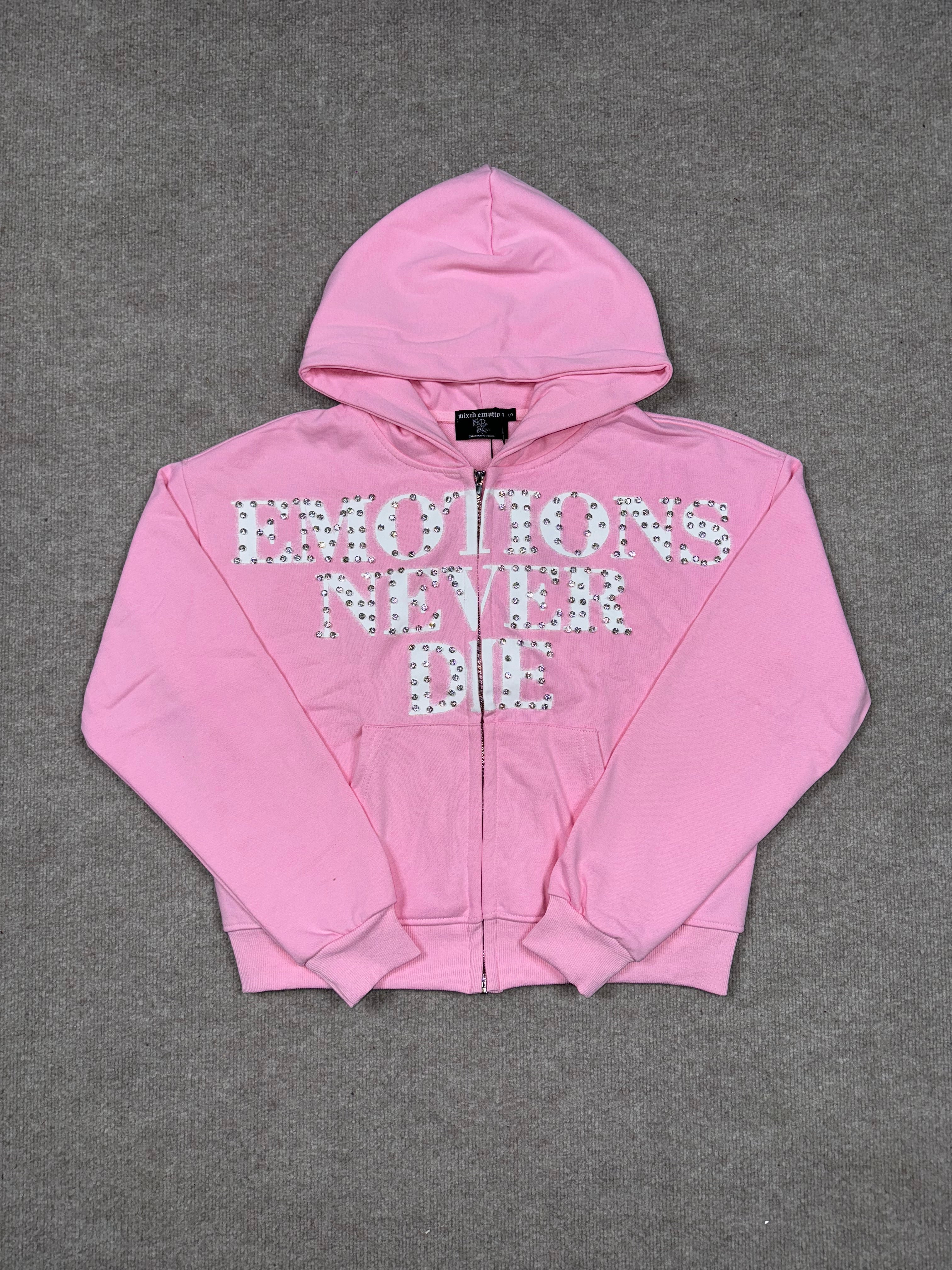 Pink ‘End’ Rhinestone hoodie