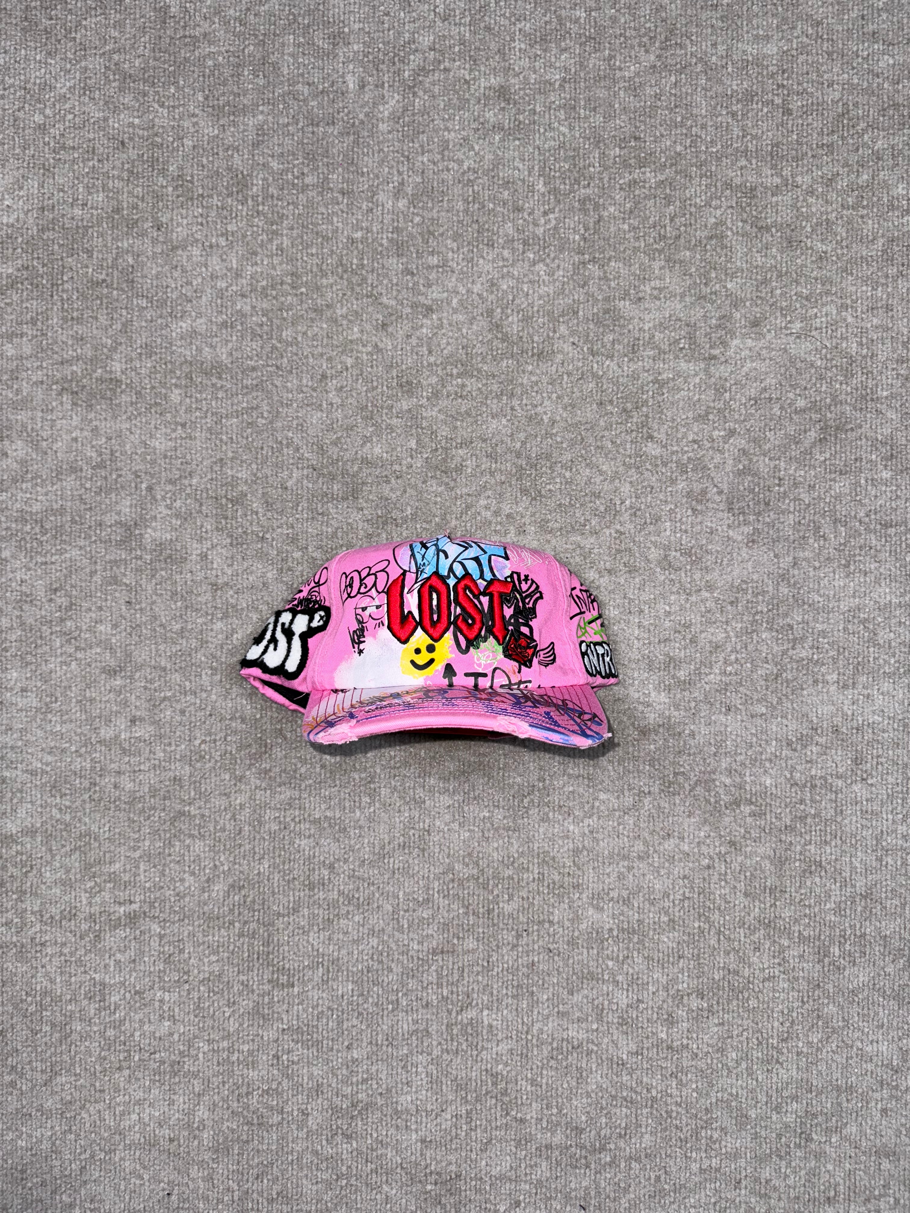 Lost Intricacy Pink Graffiti Cap