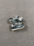 Bottega Veneta 'Orbit' Green & Silver Sneakers