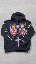 Fraternal Eyes heart Zip up
