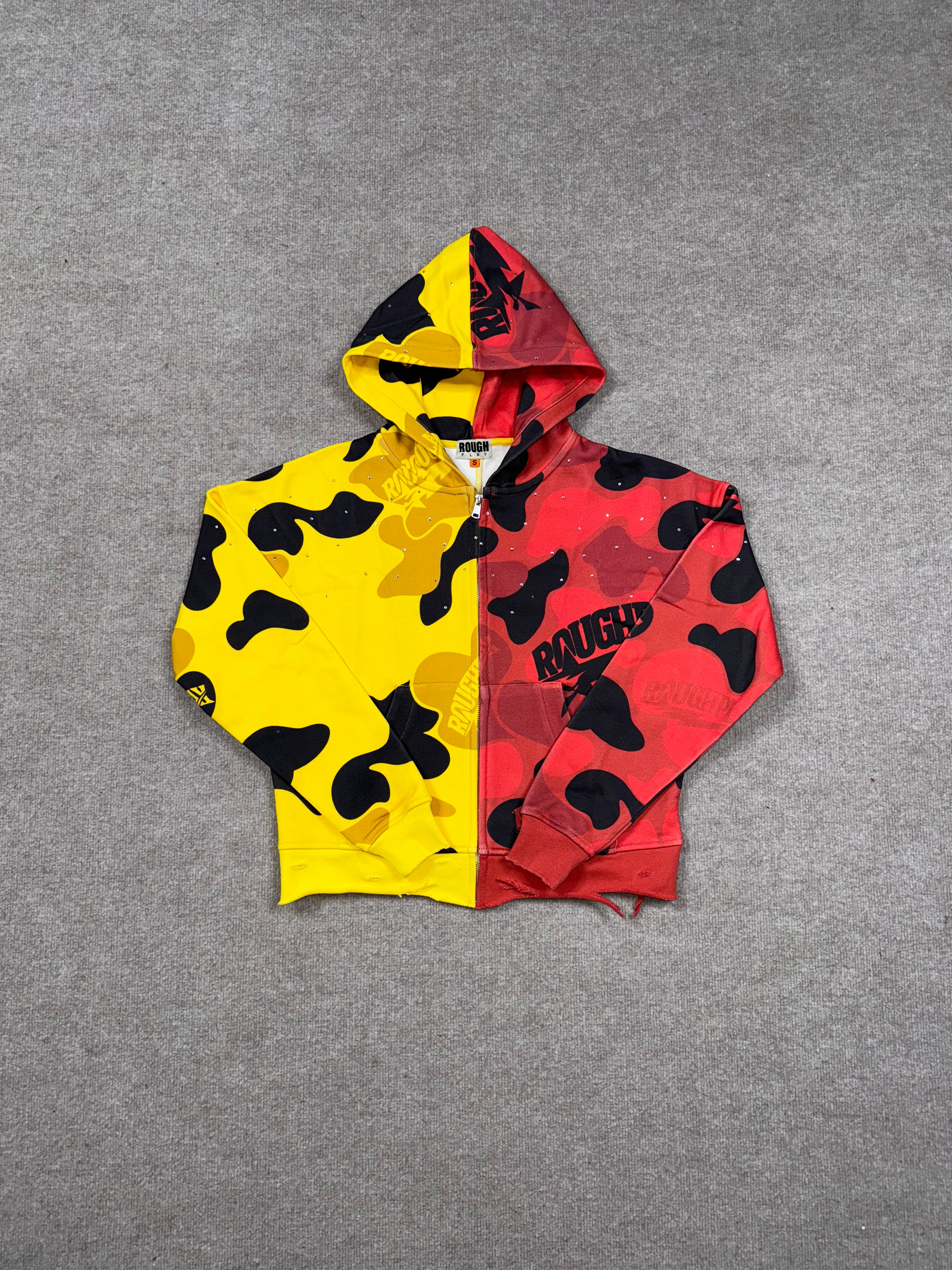 RoughPlay Camo Hoodie (Red x Yellow)