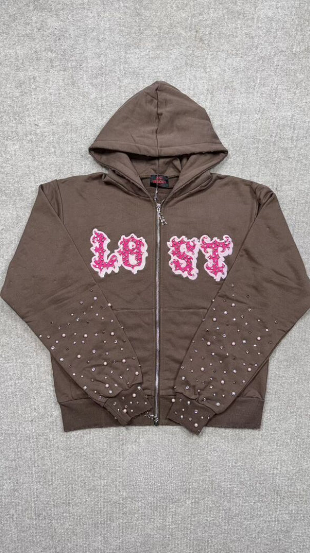 Lost Intricacy Patch Brown Hoodie