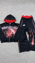 Vareallday Sweatsuit (Black & Red)