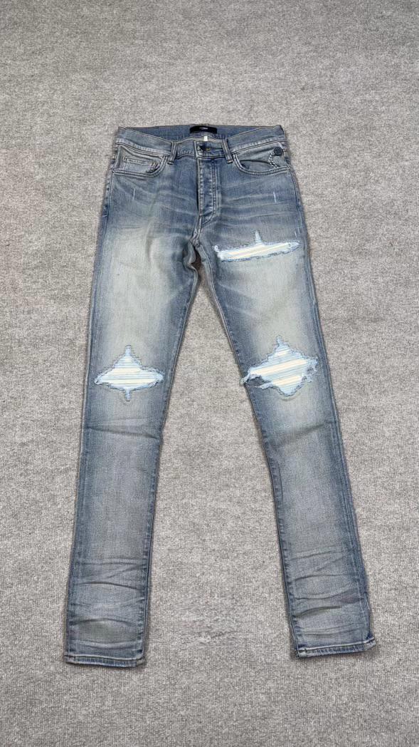 Amiri Jeans Blue/White patches