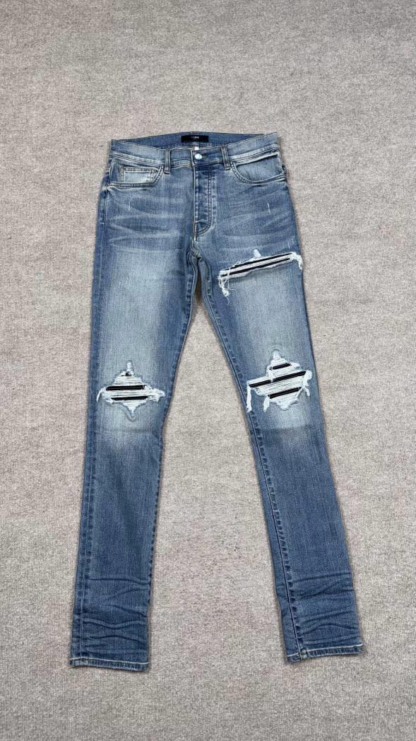 Amiri Jeans Blue/Black Patches