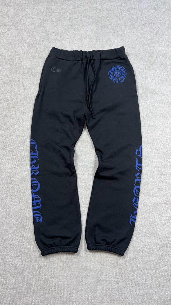 Chrome Hearts Black & Blue Logo Sweatpants