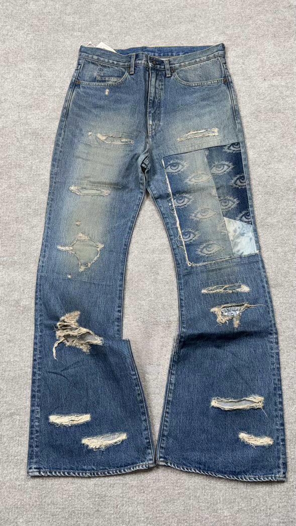 KAPITAL
Monkey CISCO Speakeasy Slim-Fit Distressed Denim Jeans