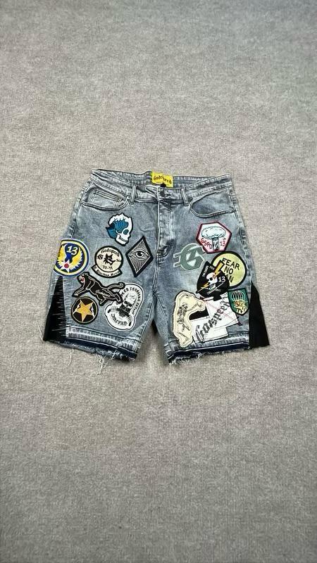 Godspeed Patchwork Denim Shorts Light Wash