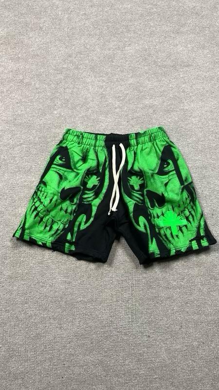 Vertabrae 'Skull' Green Storm Shorts