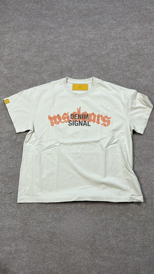 When smoke clears t shirt (bone/orange)