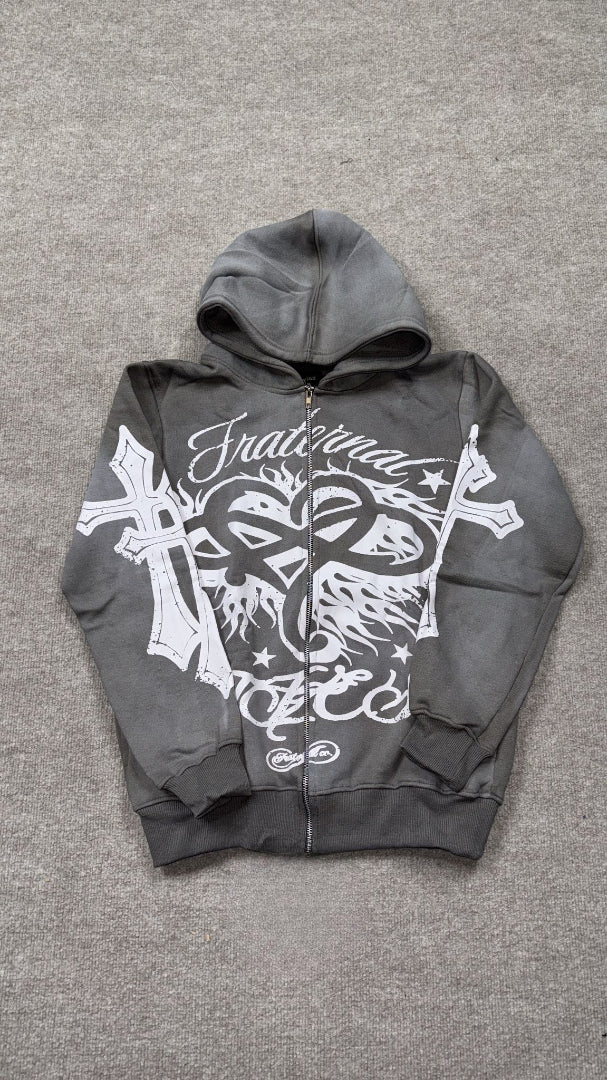 Fraternal zip up hoodie