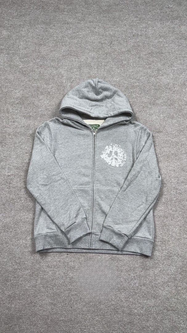 Denim tears Grey zip up hoodie