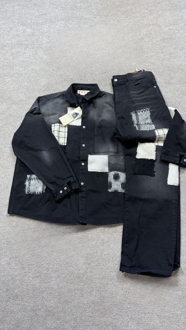 Marni Patchwork Detailed Long-Sleeved Set