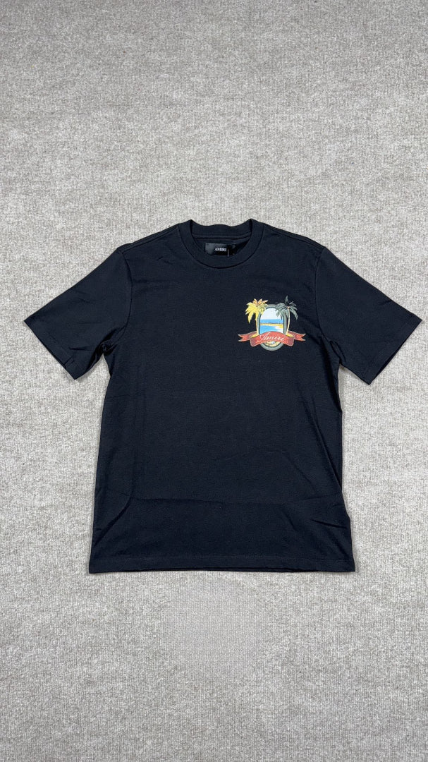 Amiri Black Sunny Place SS Logo Tee