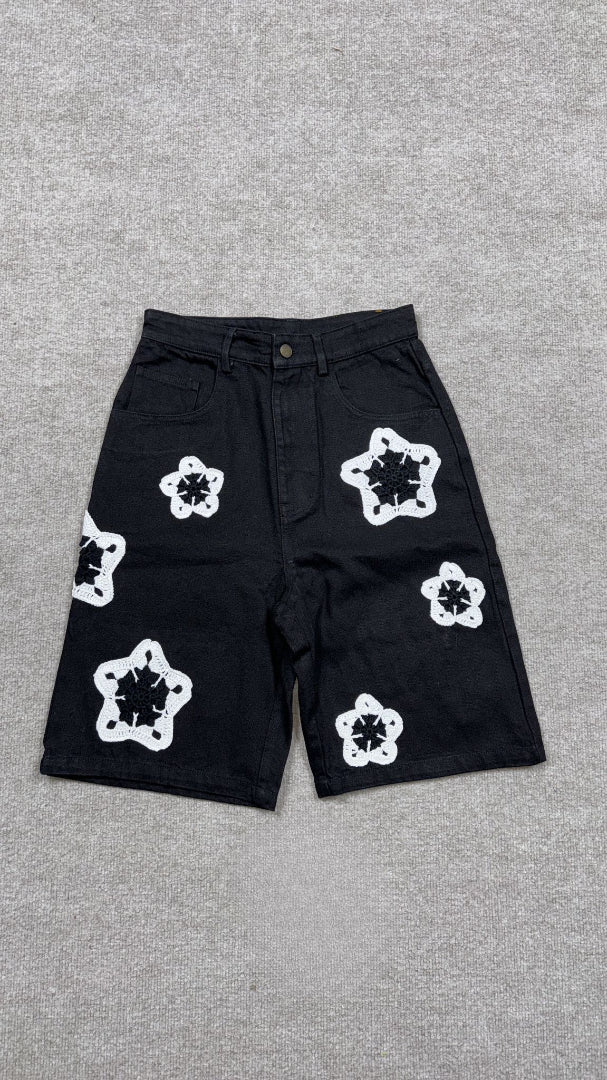 Floral Jean Shorts