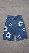 Floral blue Jeans shorts