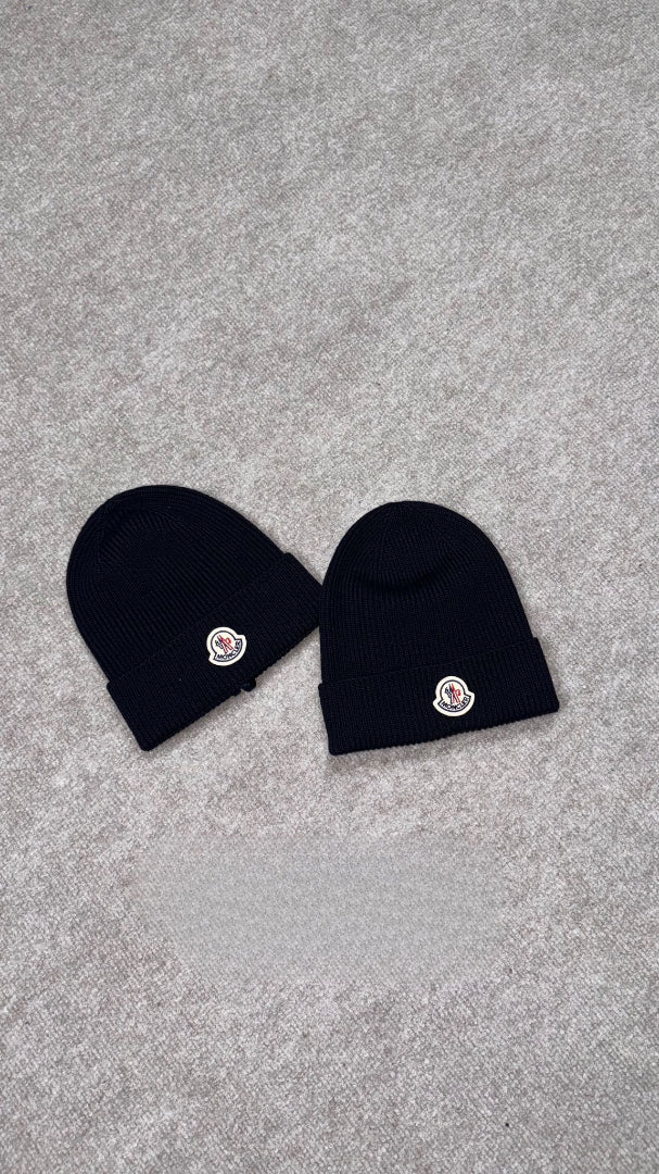 Moncler navy blue beanies