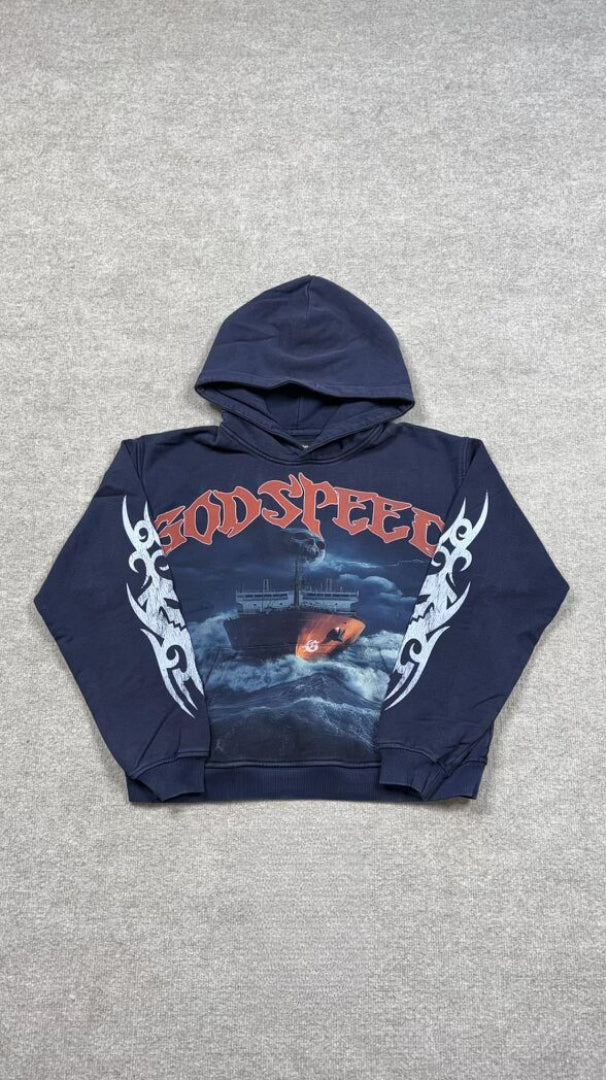 Godspeed Seasick Hoodie (Navy)