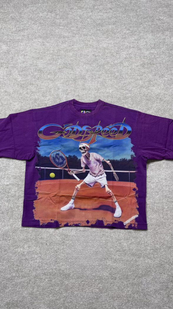 Godspeed Tenis purple T shirt